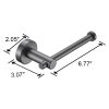 Toilet Paper Holder Gun Grey Thicken Space Aluminum Toilet Roll Holder for Bathroom; Kitchen; Washroom Wall Mount